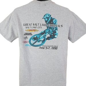 Rad Canyon BMX T Shirt Vintage 90s 1998 Nationals No Fear ABA Race Mens Size Med